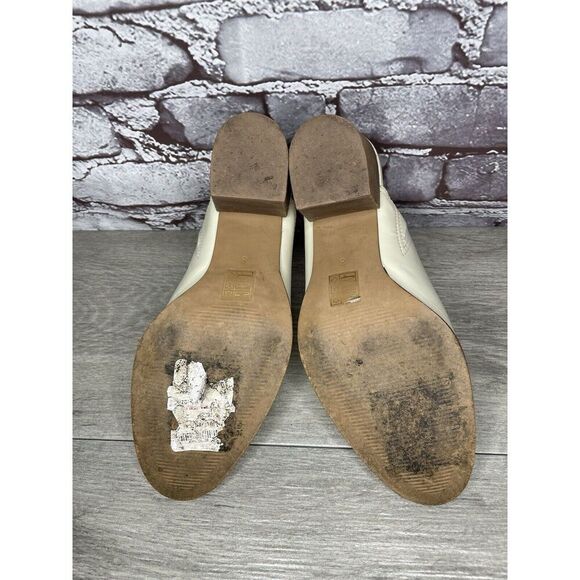 Madewell The Harper Ivory Leather Mules Stacked Heels Women 8M US/39EU J8560 - Picture 8 of 16